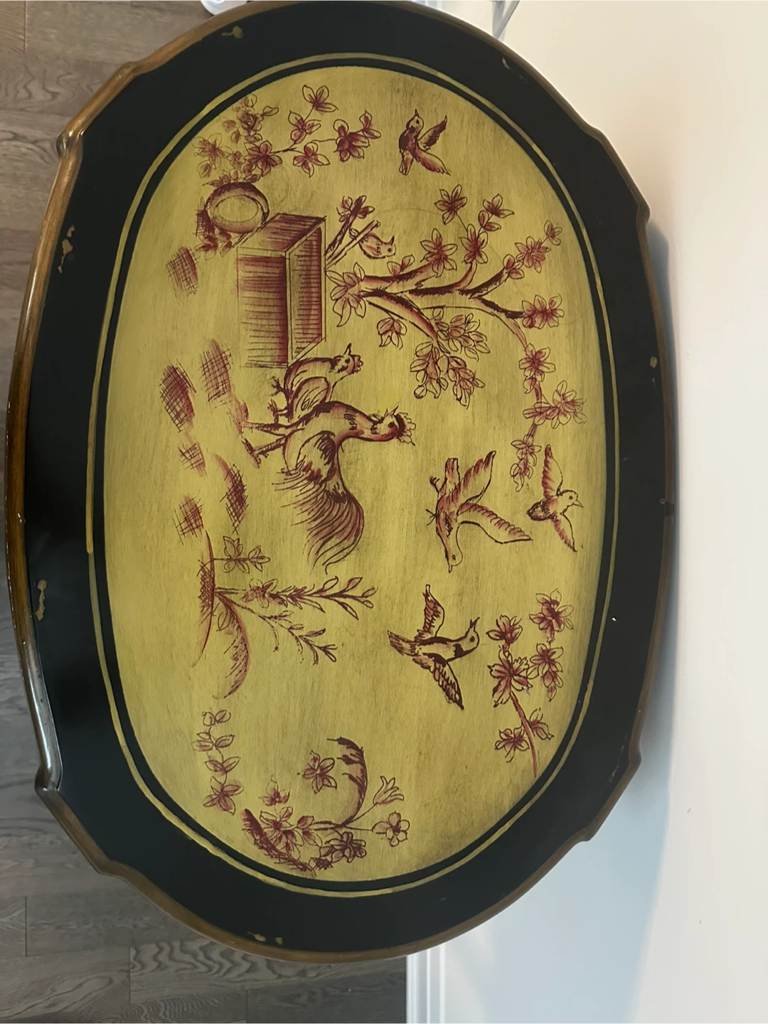 Oval Accent Table with Drawer