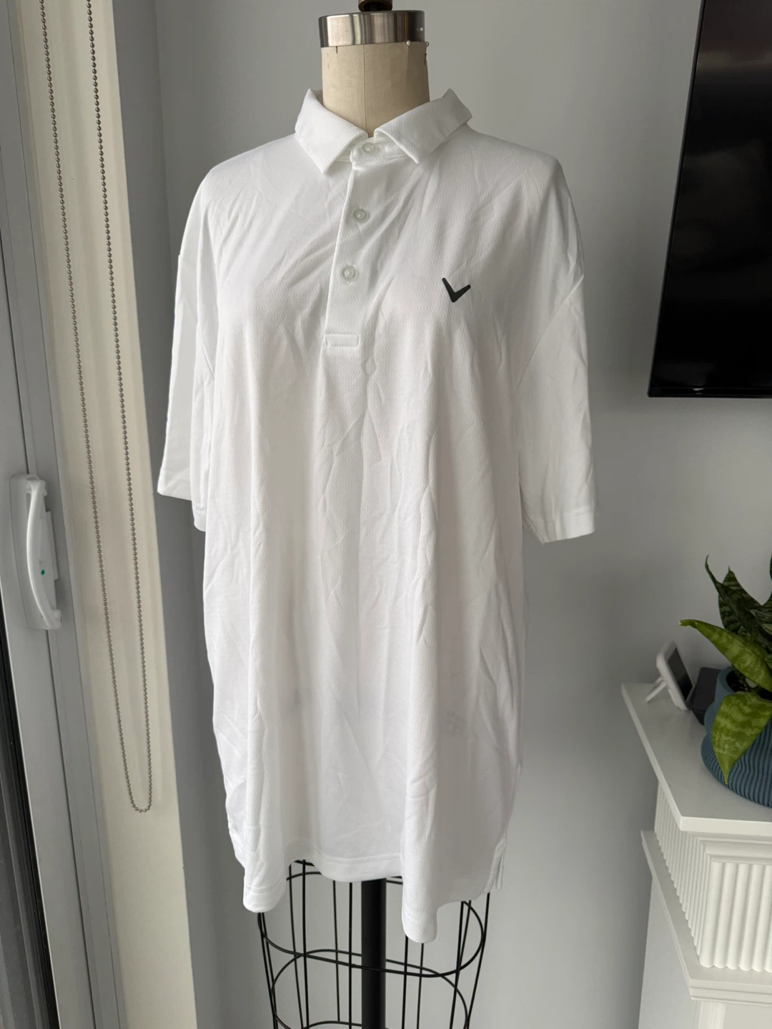 Callaway Opti-Dri Golf Polo Shirt - White - Size Large