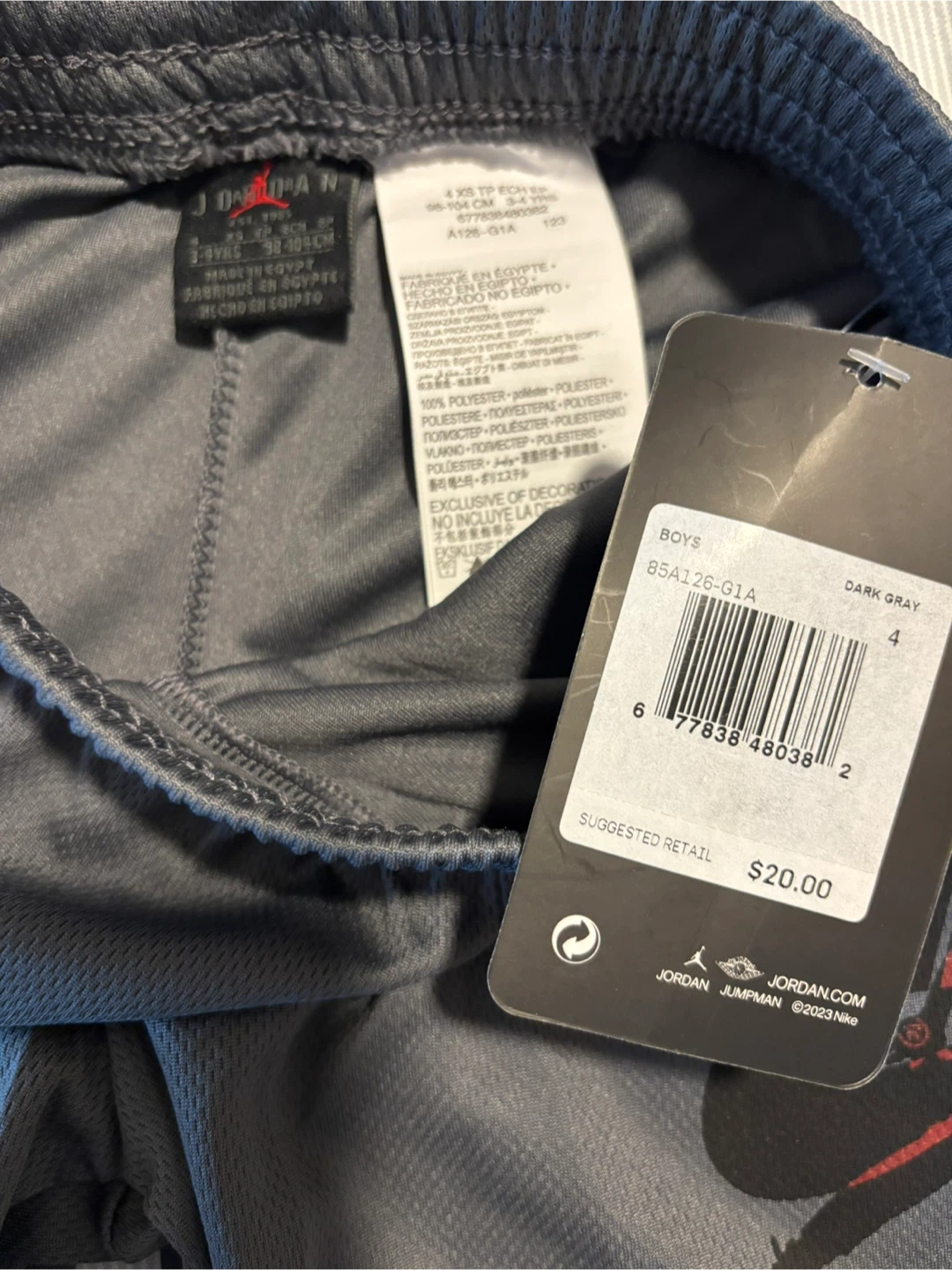 Boys Jordan Shorts Dark Gray 3-4 years - photo 2