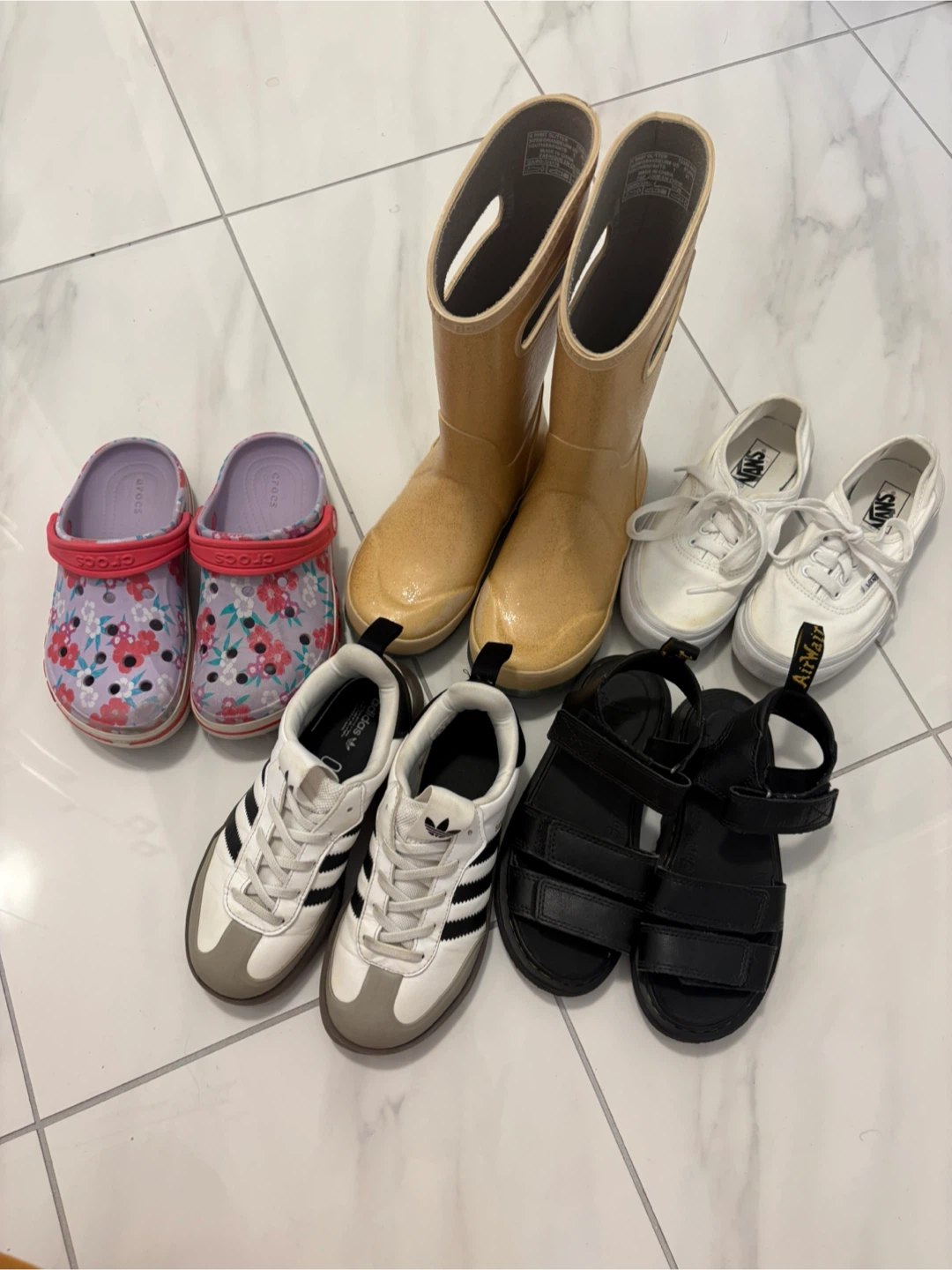 Kids' Shoes 1-1.5 Bundle: Adidas, Dr. Martens, Crocs & Vans