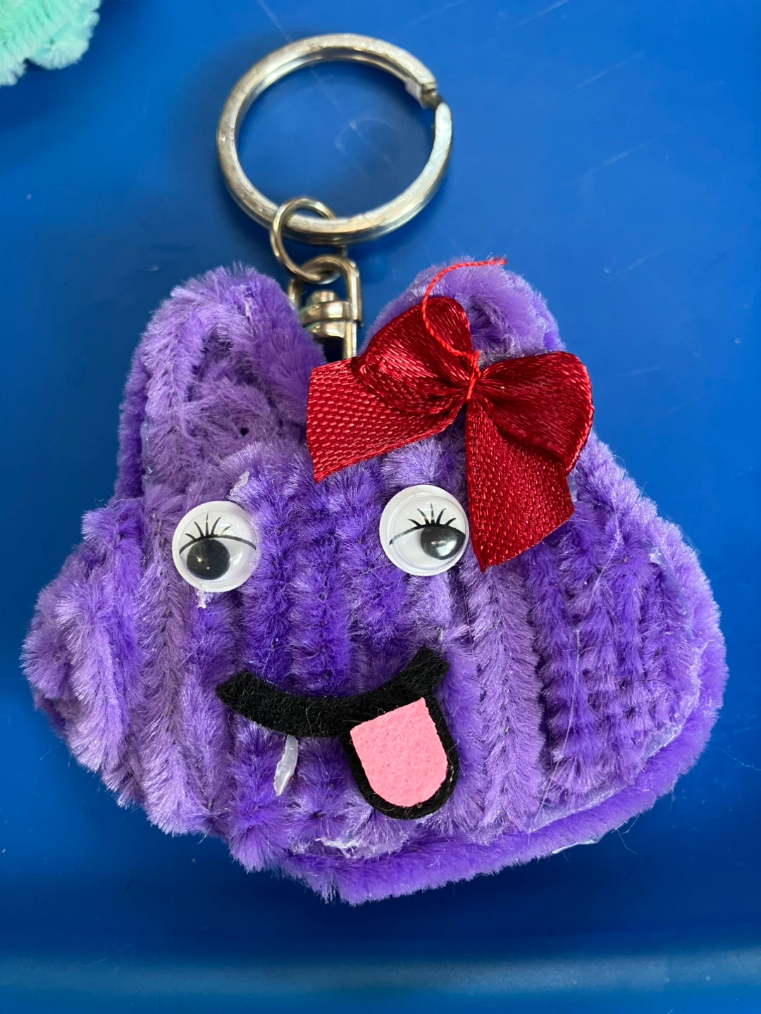 Plush Purple Monster & Lucky Charm Keychains - photo 4