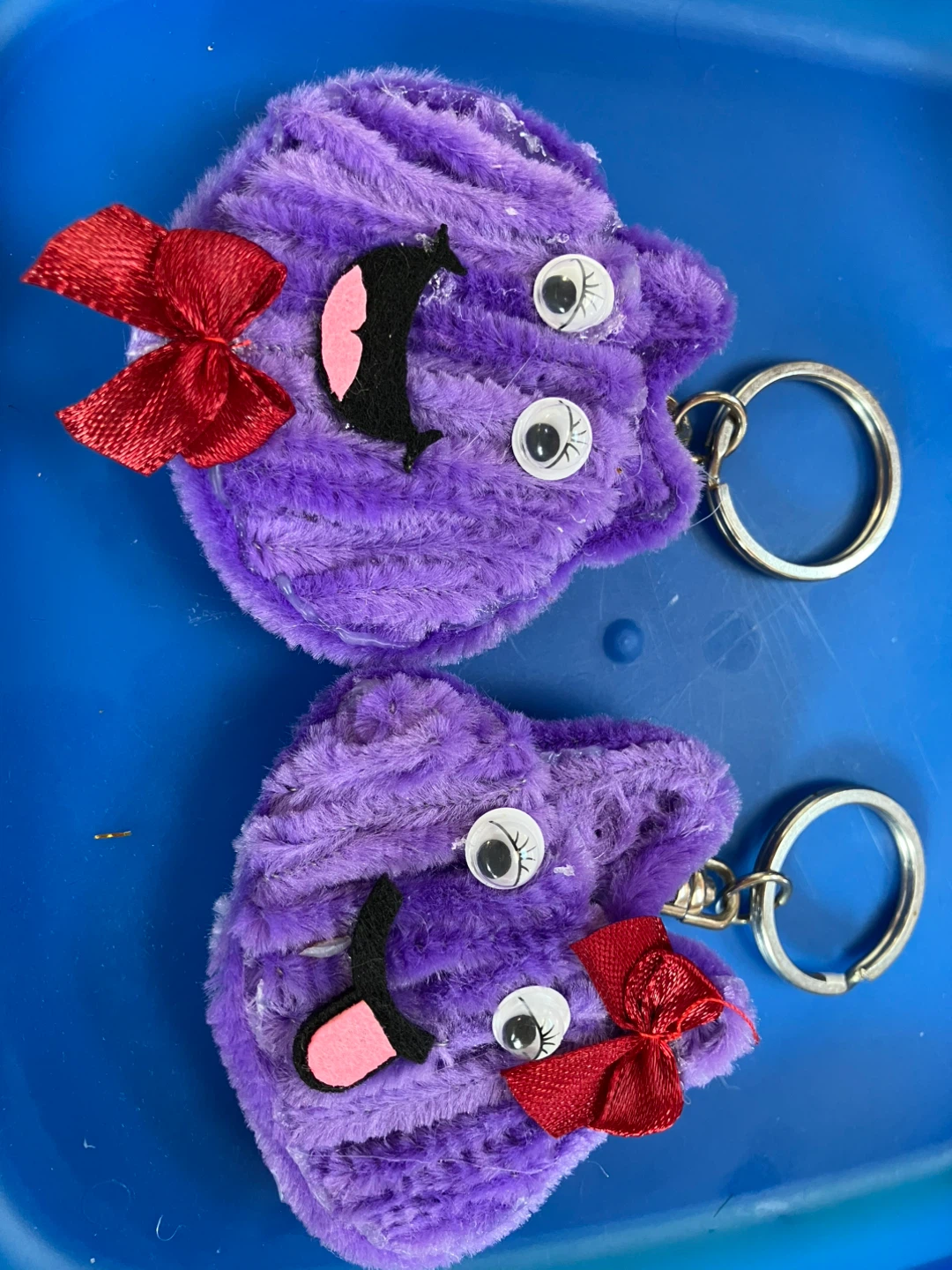 Plush Purple Monster & Lucky Charm Keychains - photo 3