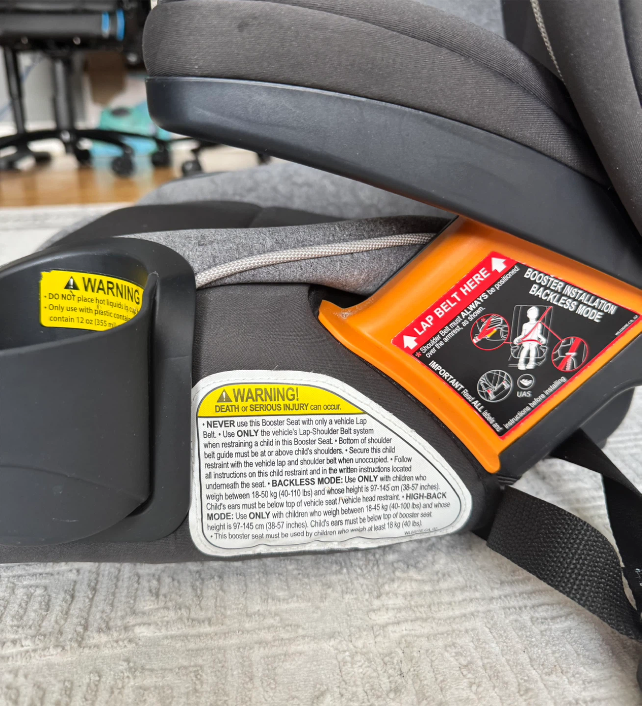 Chicco KidFit 2-in-1 Booster Car Seat - Grey - photo 2