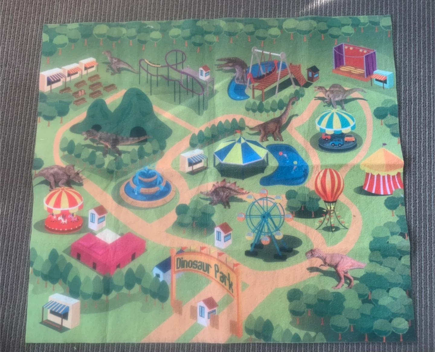 Dinosaur Park Play Mat with 12 Toy Dinosaurs - photo 2