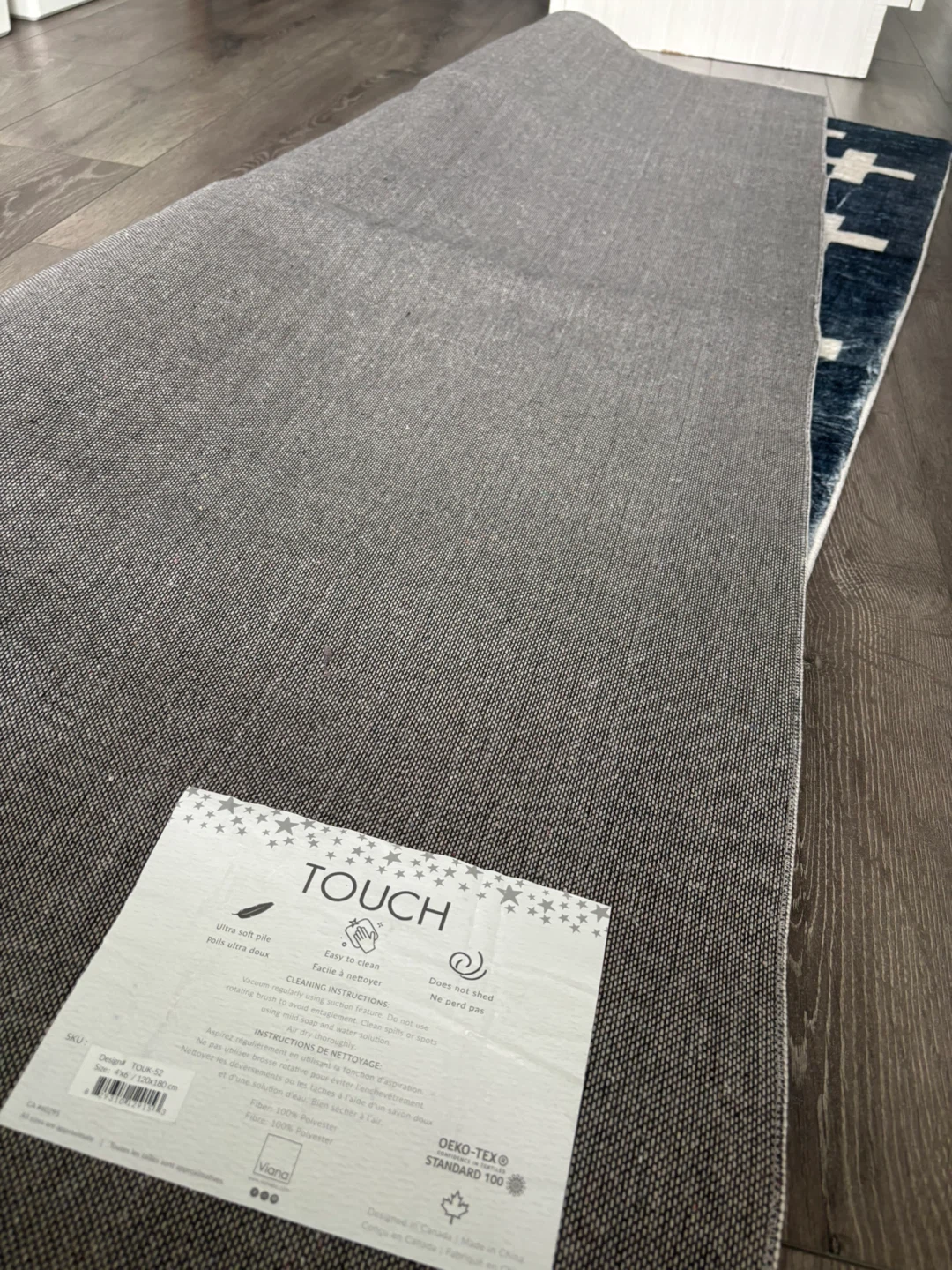 TOUCH Area Rug 4'x6' Ocean Blue/White - photo 4