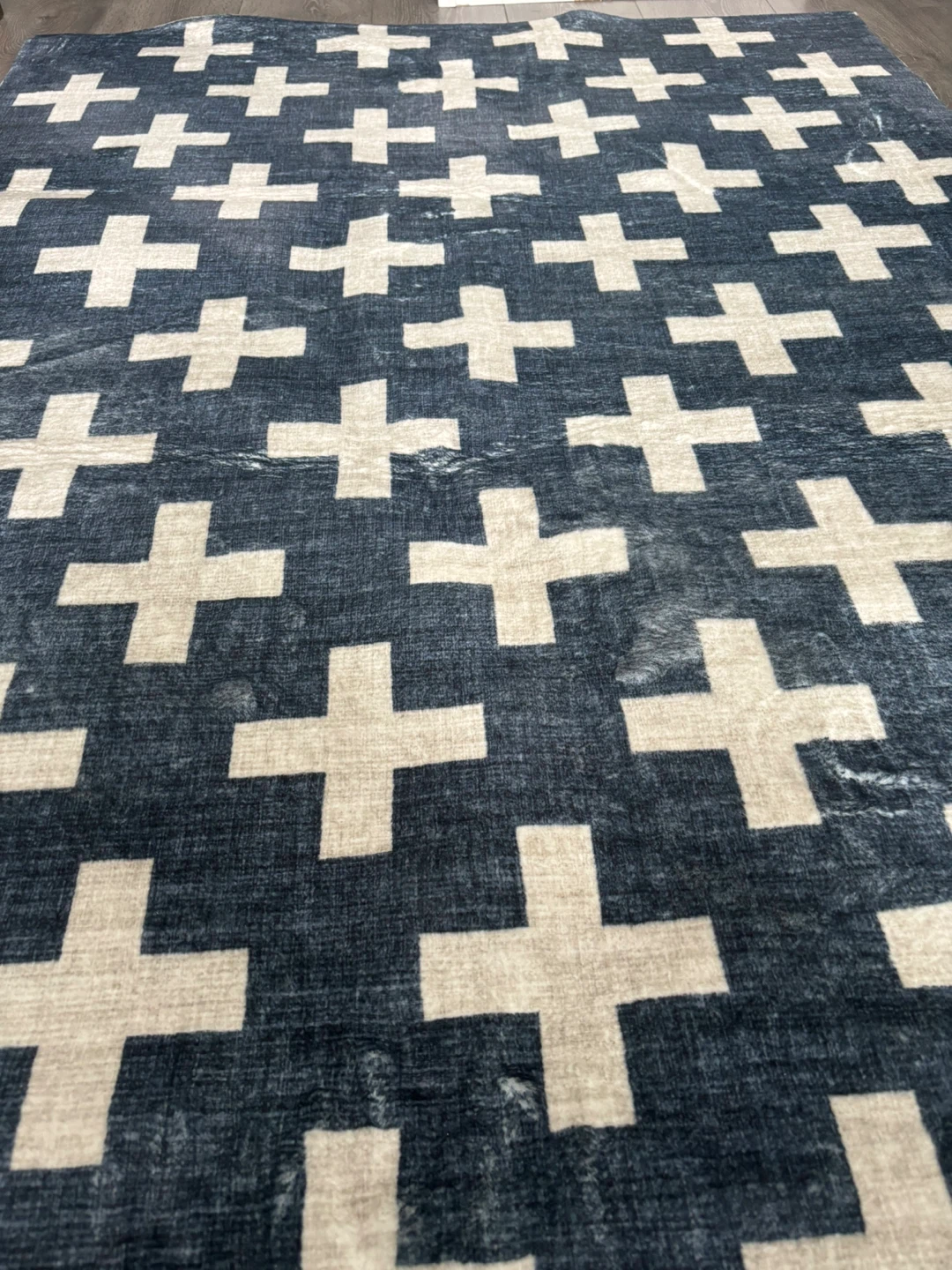 TOUCH Area Rug 4'x6' Ocean Blue/White - photo 2