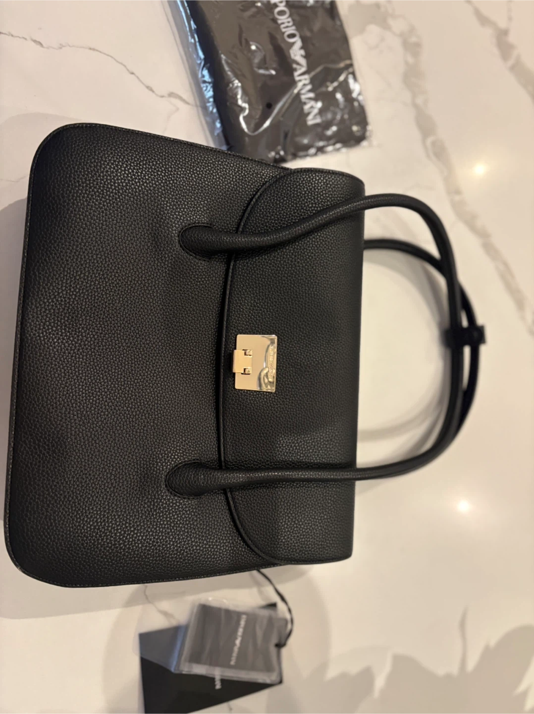 Emporio Armani classic, stylish black handbag - photo 2