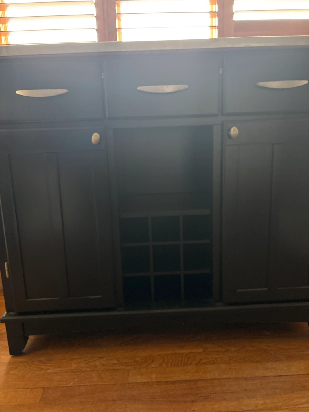 Black-Stainless Steel top storage Cabinet - photo 2