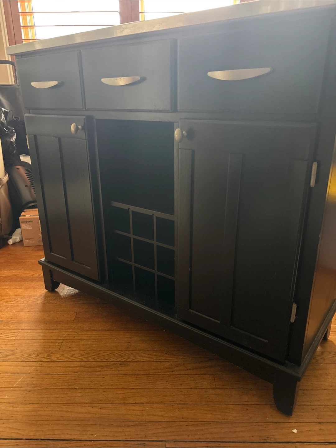Black-Stainless Steel top storage Cabinet - photo 3