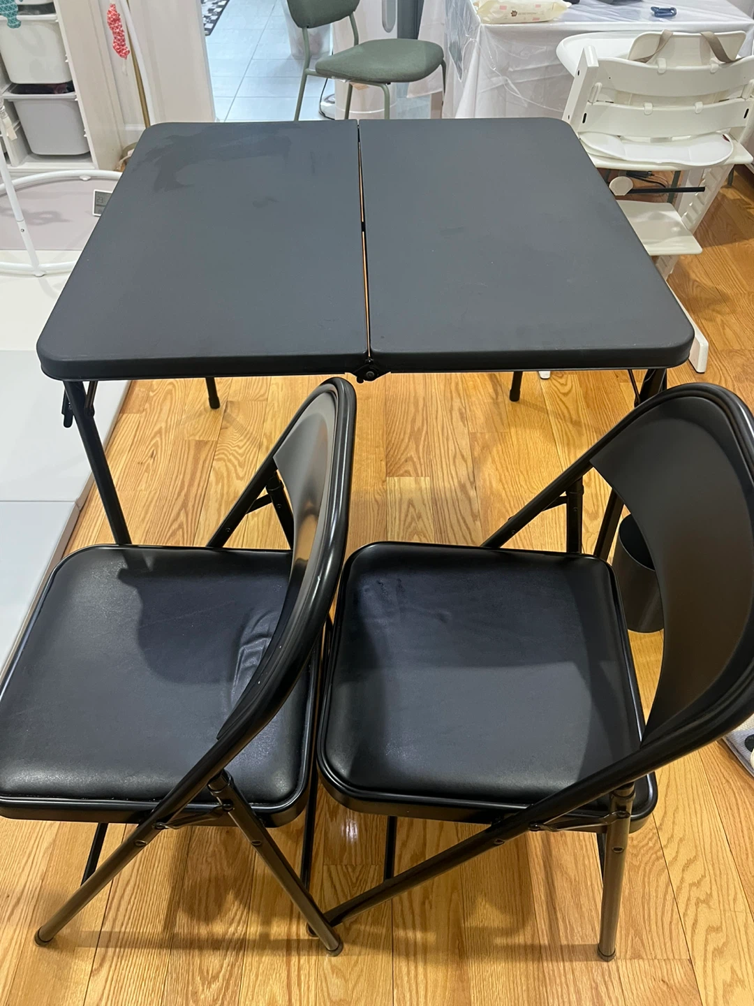 Black Folding Table and 2 Chairs Set🥕