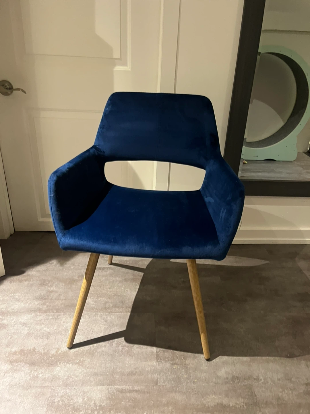 Blue Velvet Armchair (cat owners)