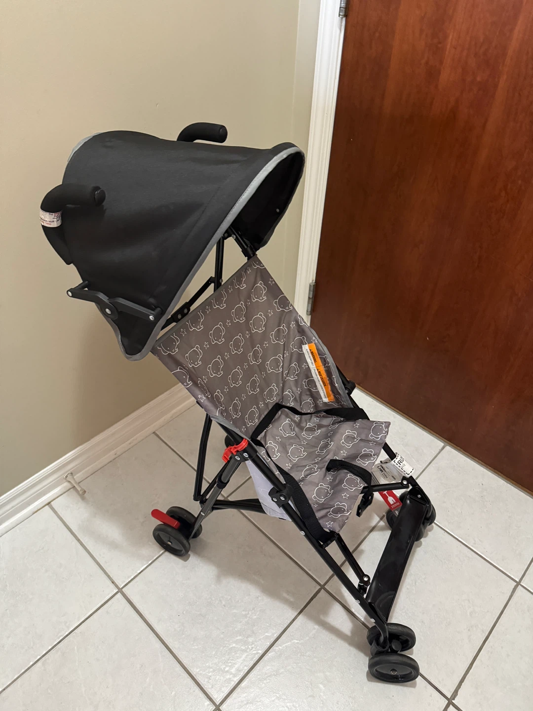 Lightweight Baby Stroller with Elephant Print