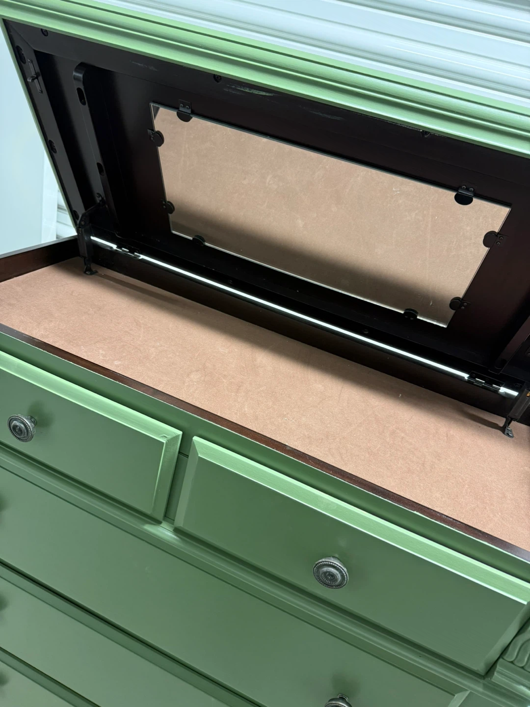 🚨Free Delivery NJ/NY Green Solid Wood Dresser - 6 Drawers - photo 4