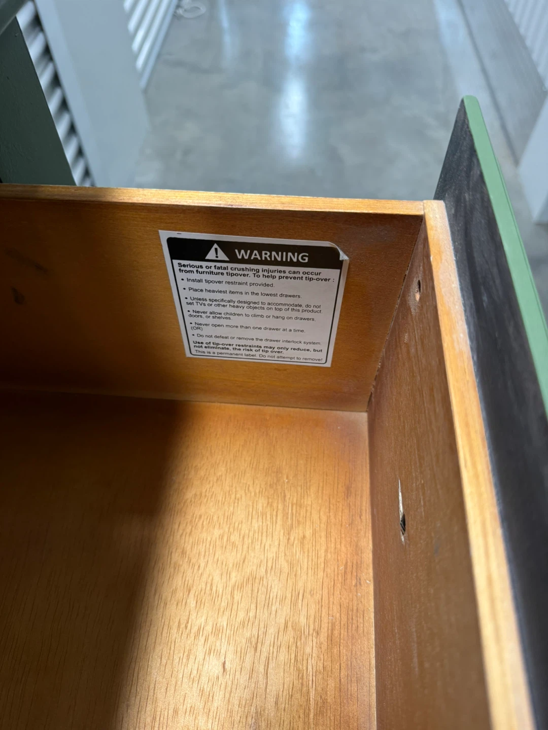 🚨Free Delivery NJ/NY Green Solid Wood Dresser - 6 Drawers - photo 5