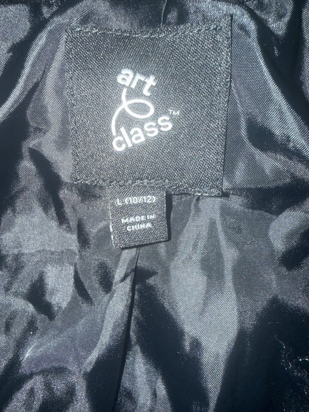 Art Class Black Faux Fur Coat - Size L (10/12) - photo 2