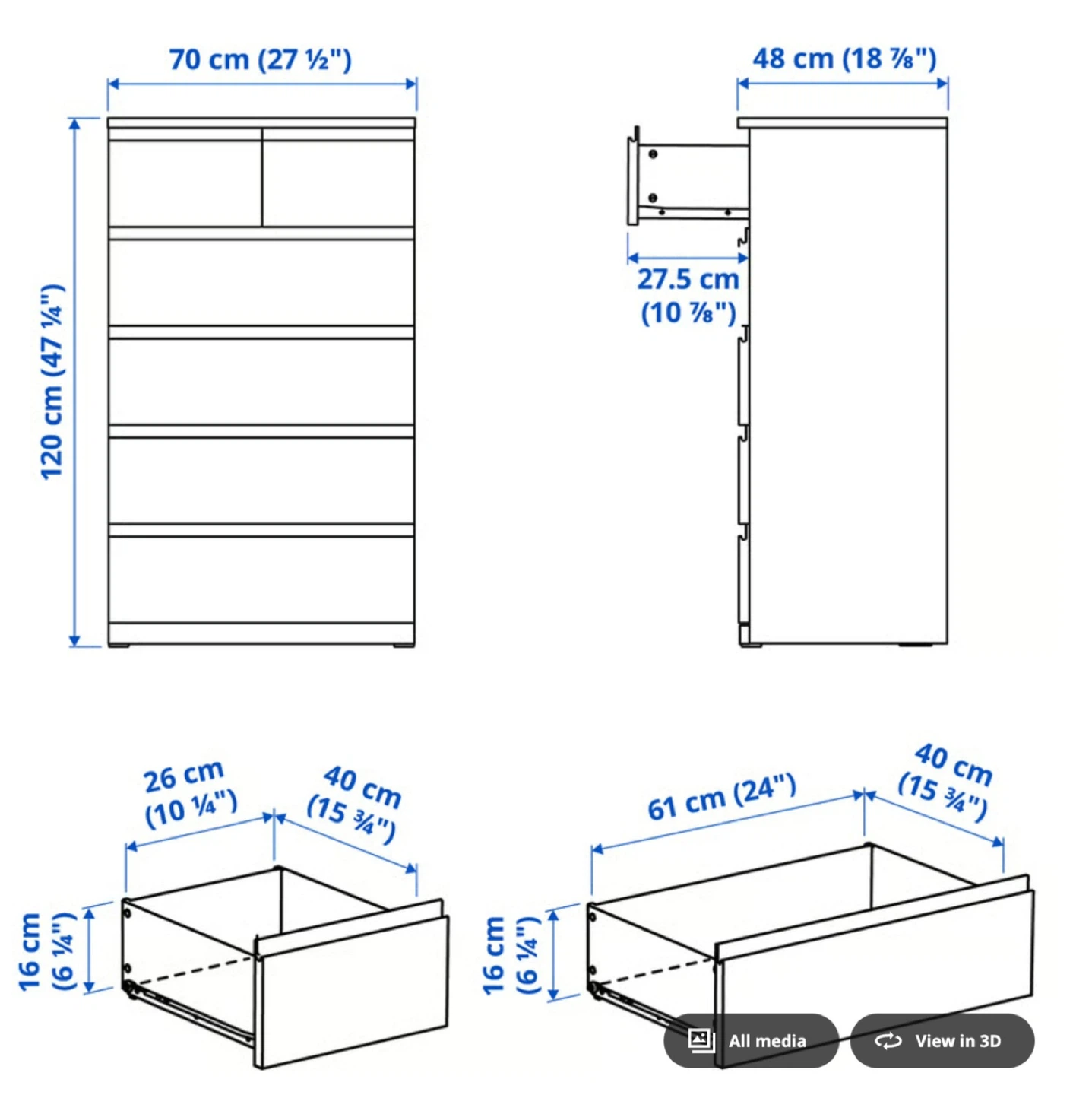 Moving sale- IKEA STORKLINTA 6-drawer chest - photo 5