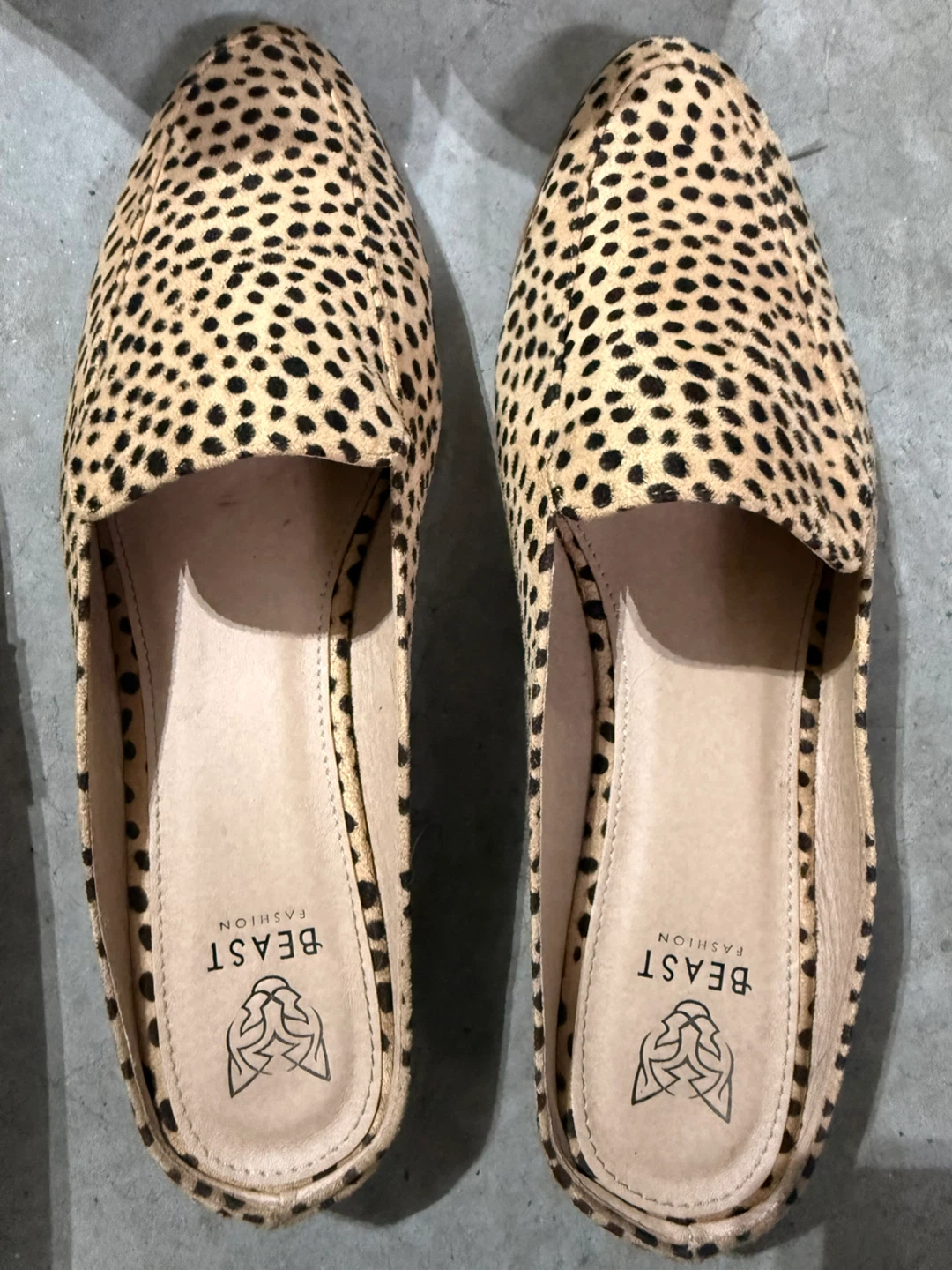 BEAST FASHION Leopard Print Mules - Size 8
