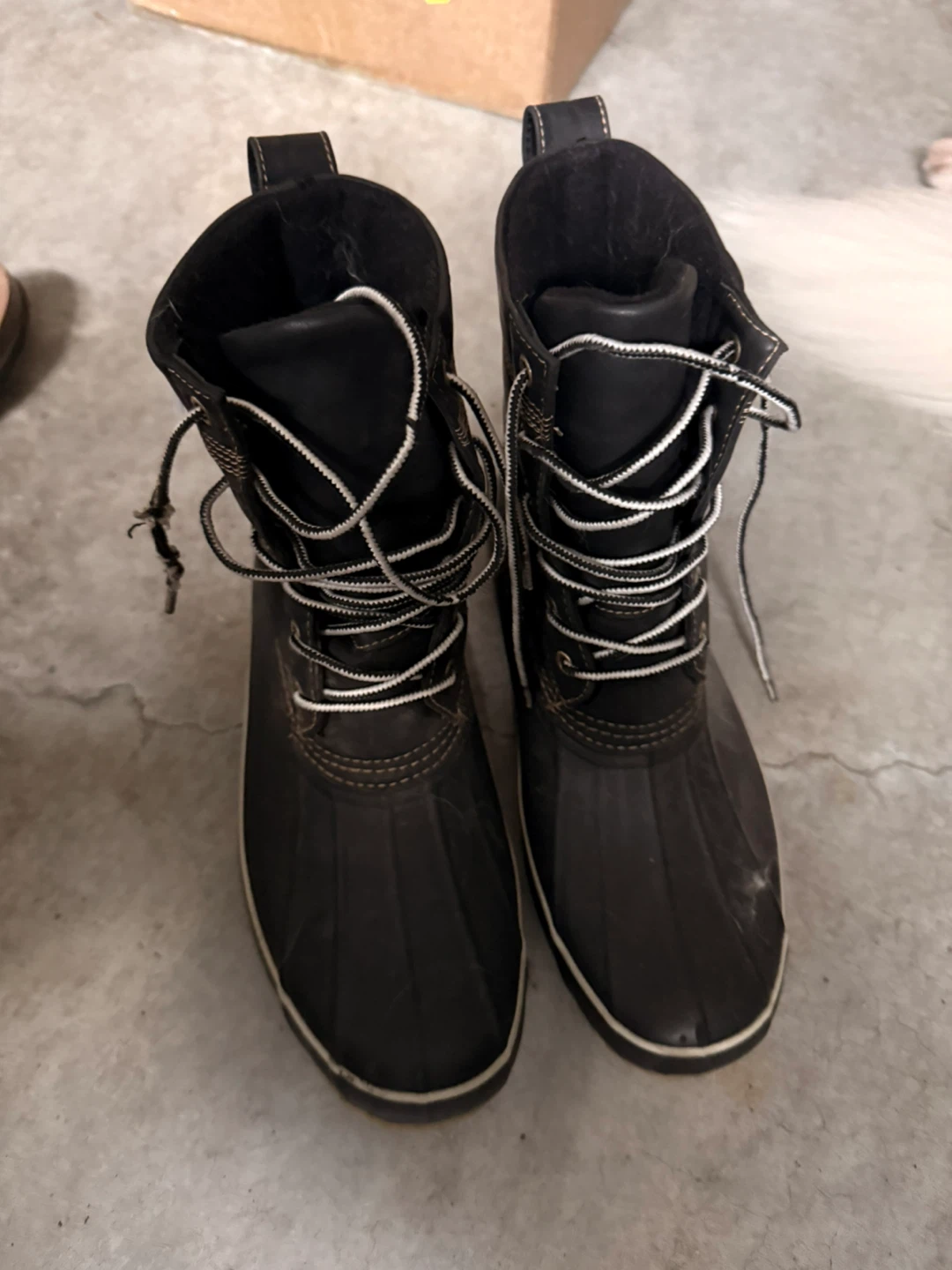 ALDO Black Lace-Up Winter Boots - Size 10