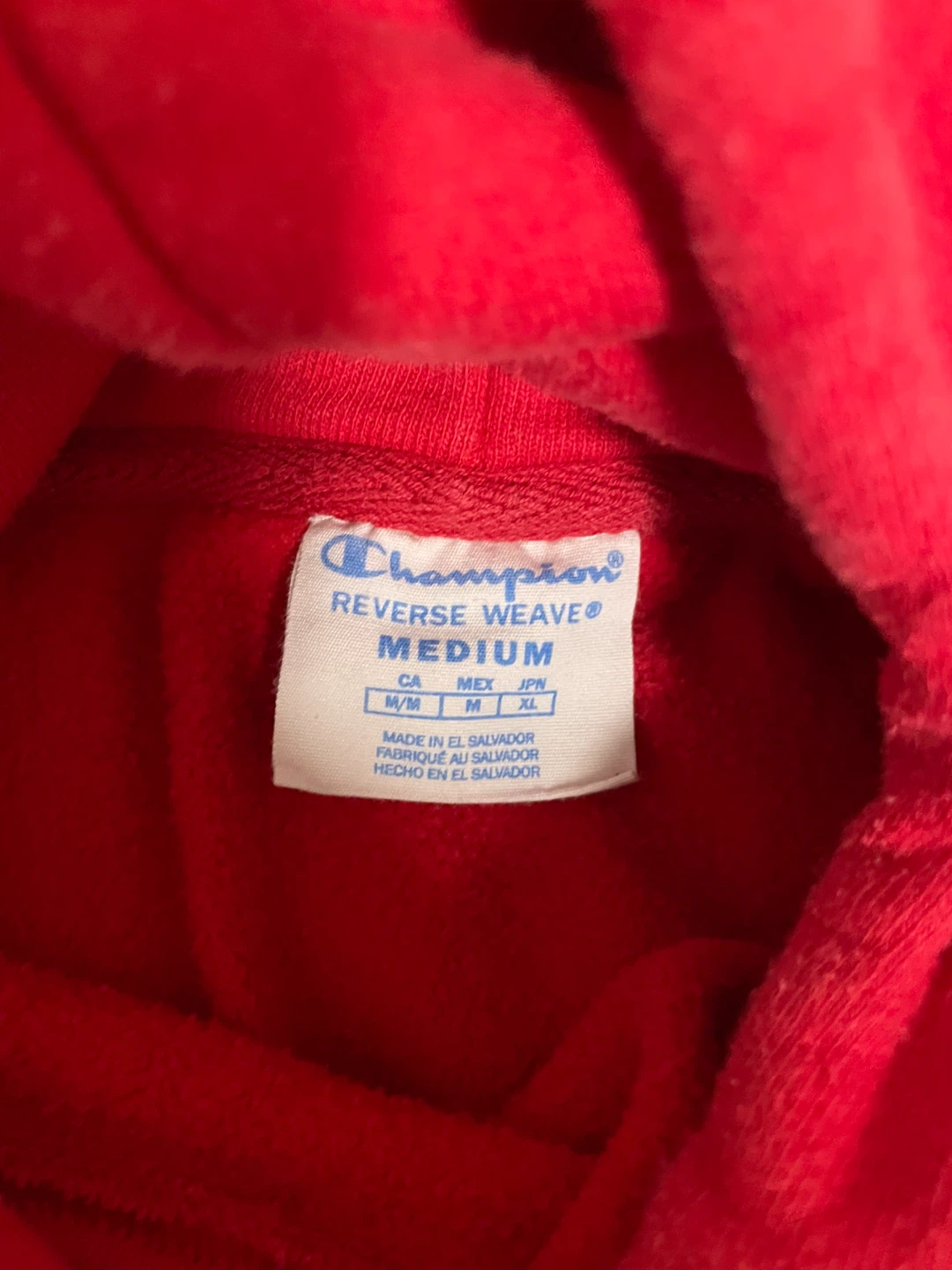 Red Champion Hoodie - Medium - photo 3