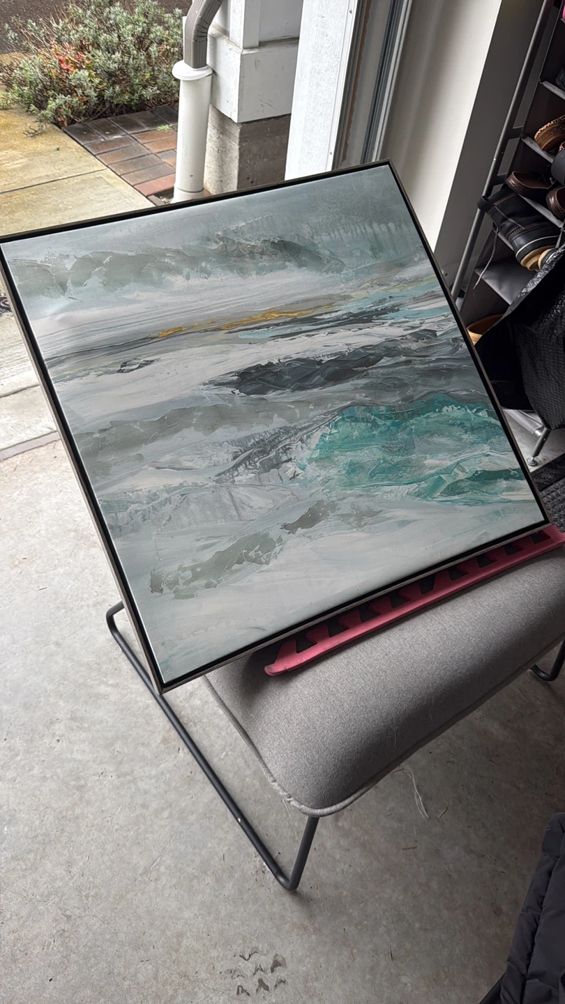Abstract Ocean Wave Canvas Wall Art - photo 2