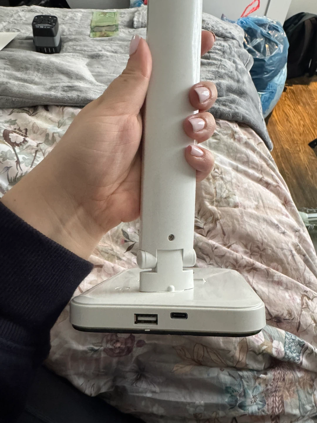 White LED Desk Lamp with Wireless Charger - photo 3