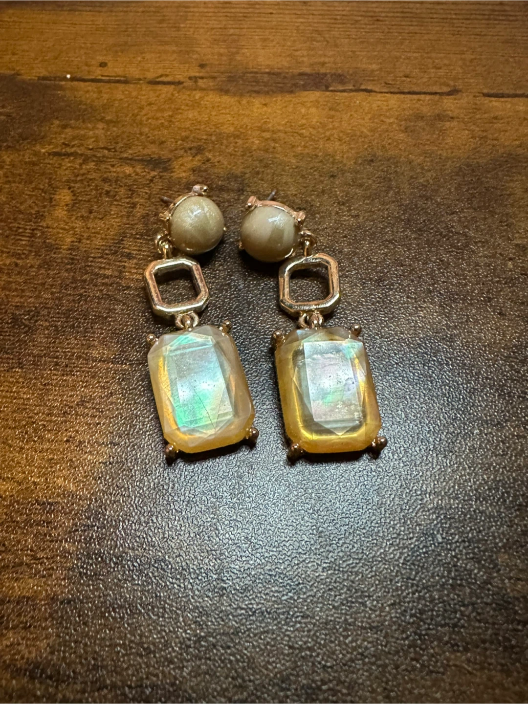 Dangle Earrings with Gemstone Accents