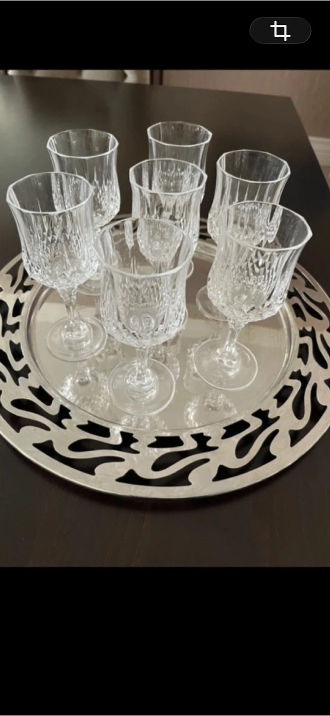 Crystal Wine Glasses - Set of 7