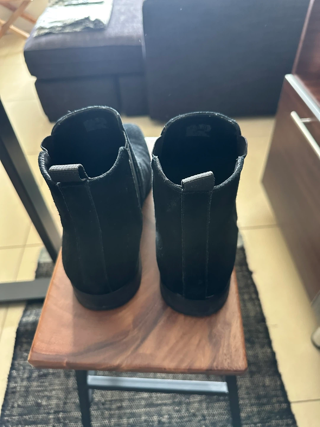 Black Suede Chelsea Boots - men’s 10.5 - photo 3