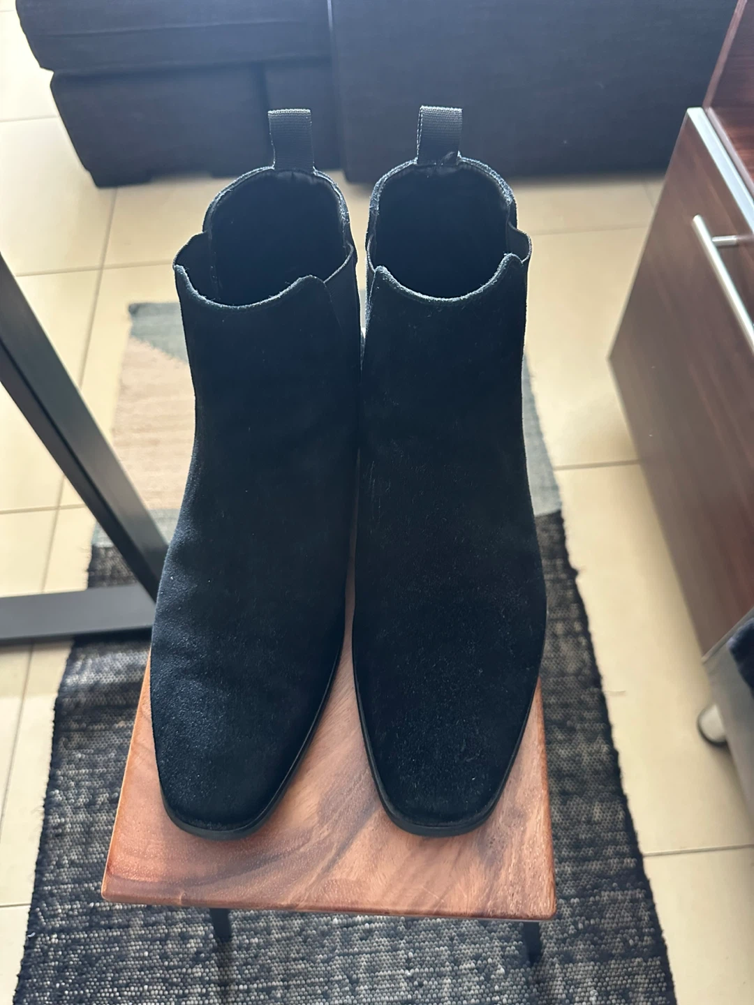 Black Suede Chelsea Boots - men’s 10.5