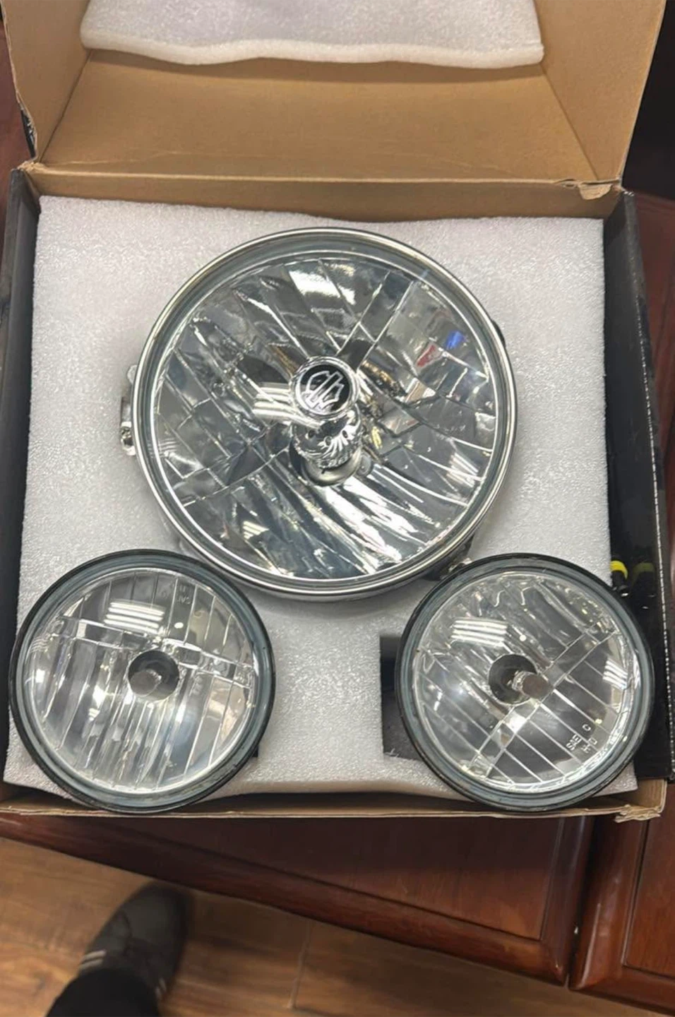 Motorcycle Headlights Set (3 Pieces)