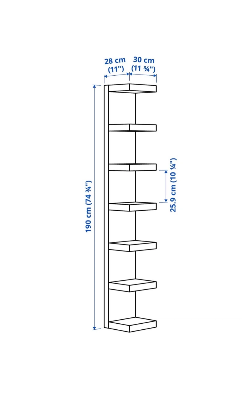 LACK IKEA / Black 5-Tier Bookshelf / Display Shelf / - photo 2