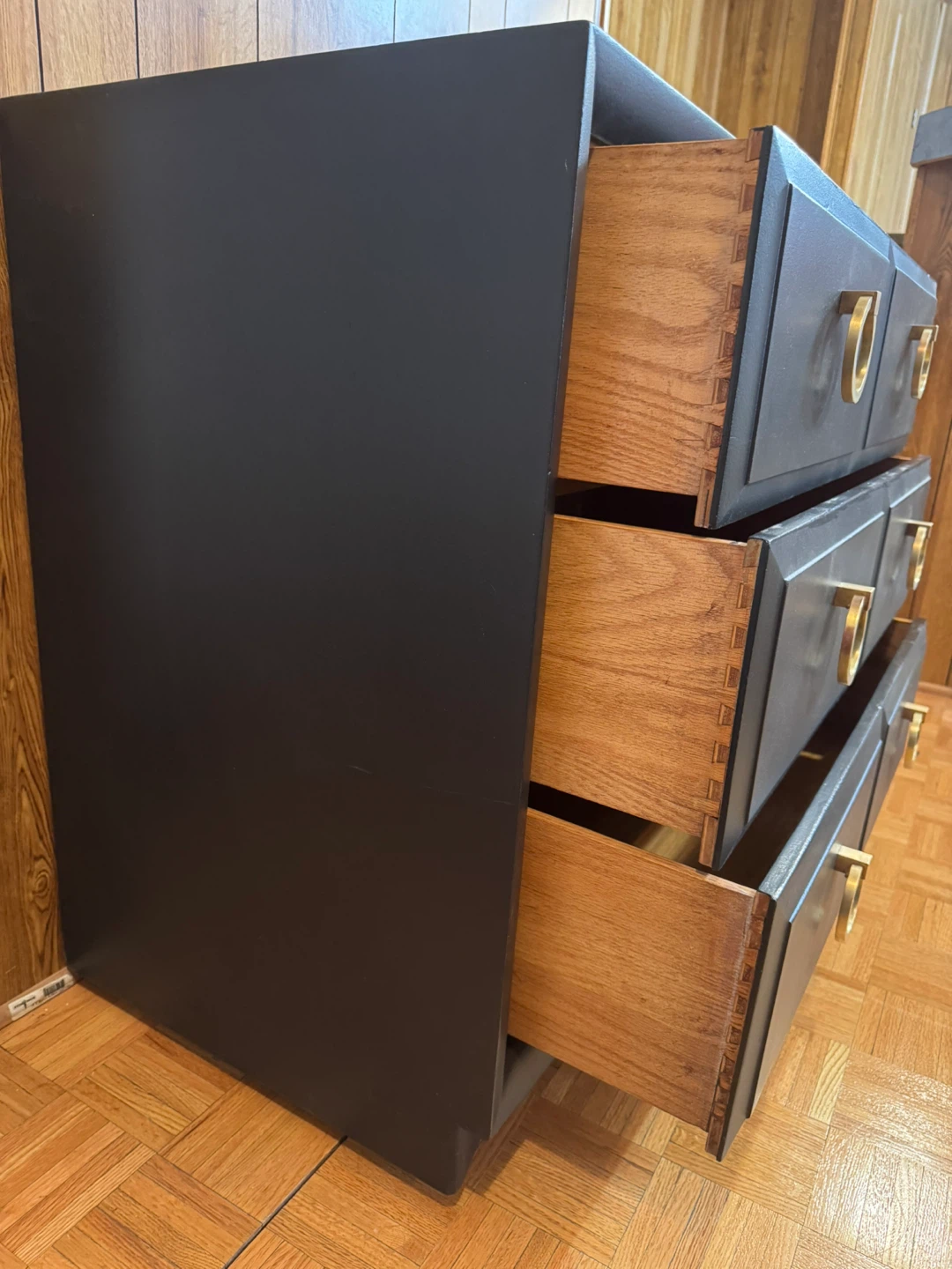 Dresser - 3 Drawers - Matte Black - Widdicomb- MCM - photo 2