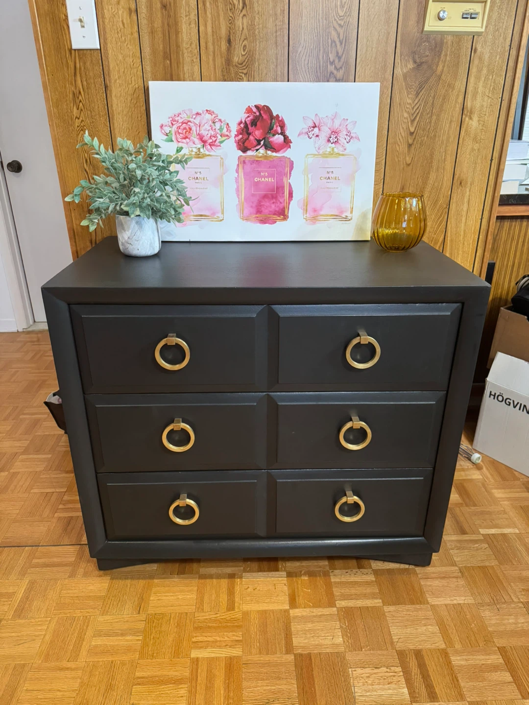 Dresser - 3 Drawers - Matte Black - Widdicomb- MCM