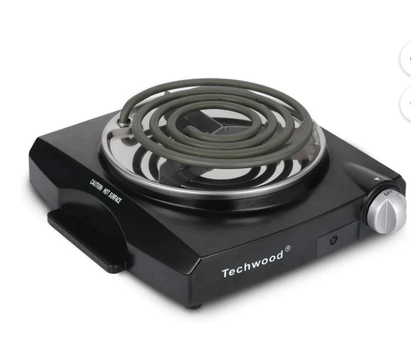Techwood Electric Burner in black