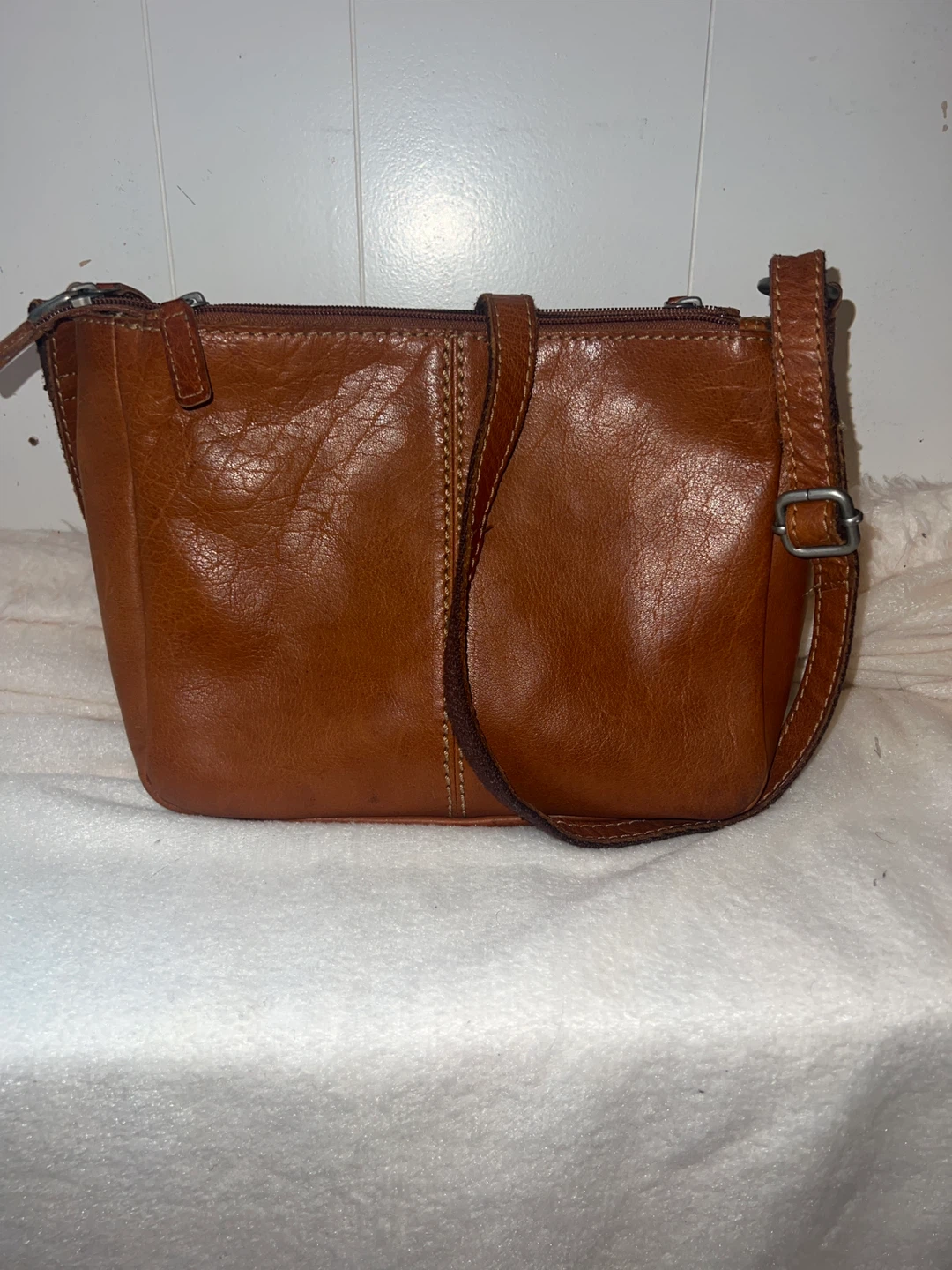 Jack Georges Brown Leather Shoulder Bag