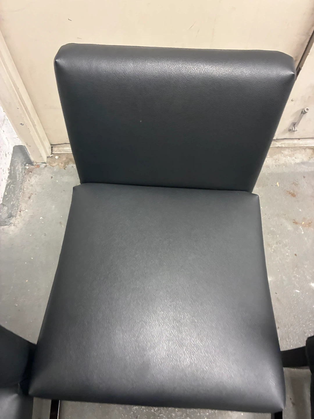 Set of 3 Black Faux Leather Bar Stools - photo 2