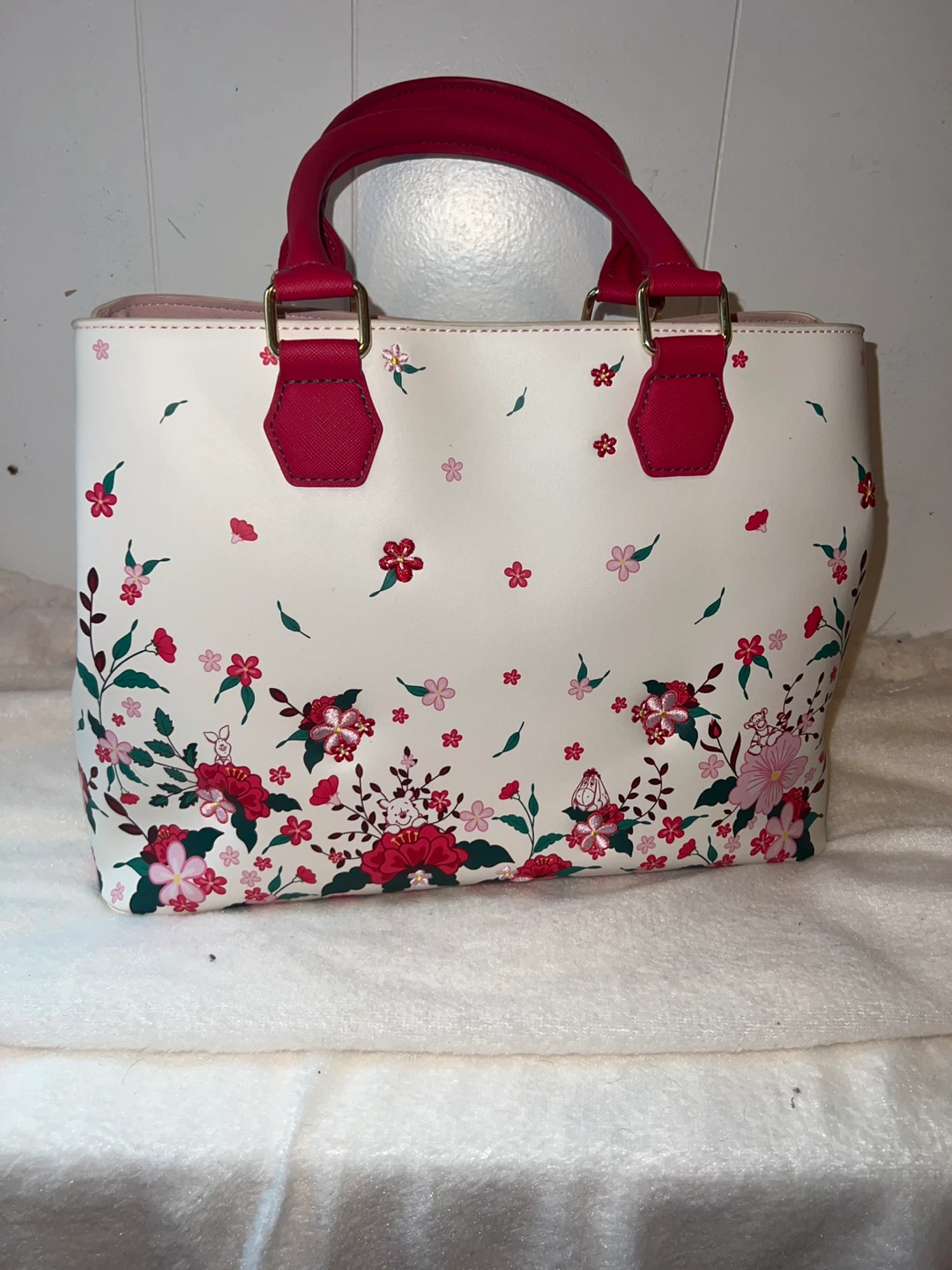 Loungefly White Floral Print Satchel Handbag - photo 2