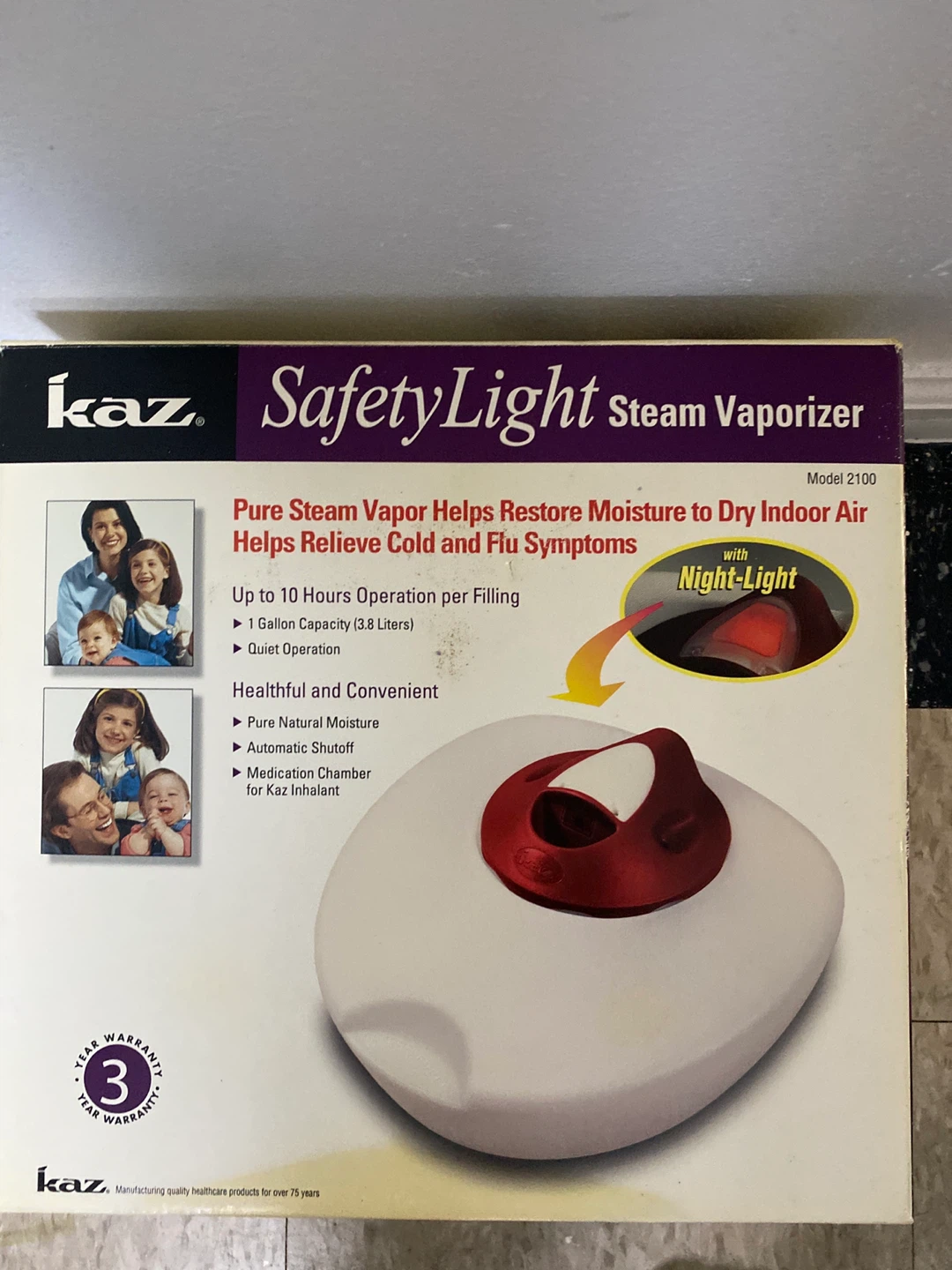 Kaz SafetyLight Steam Vaporizer Model 2100
