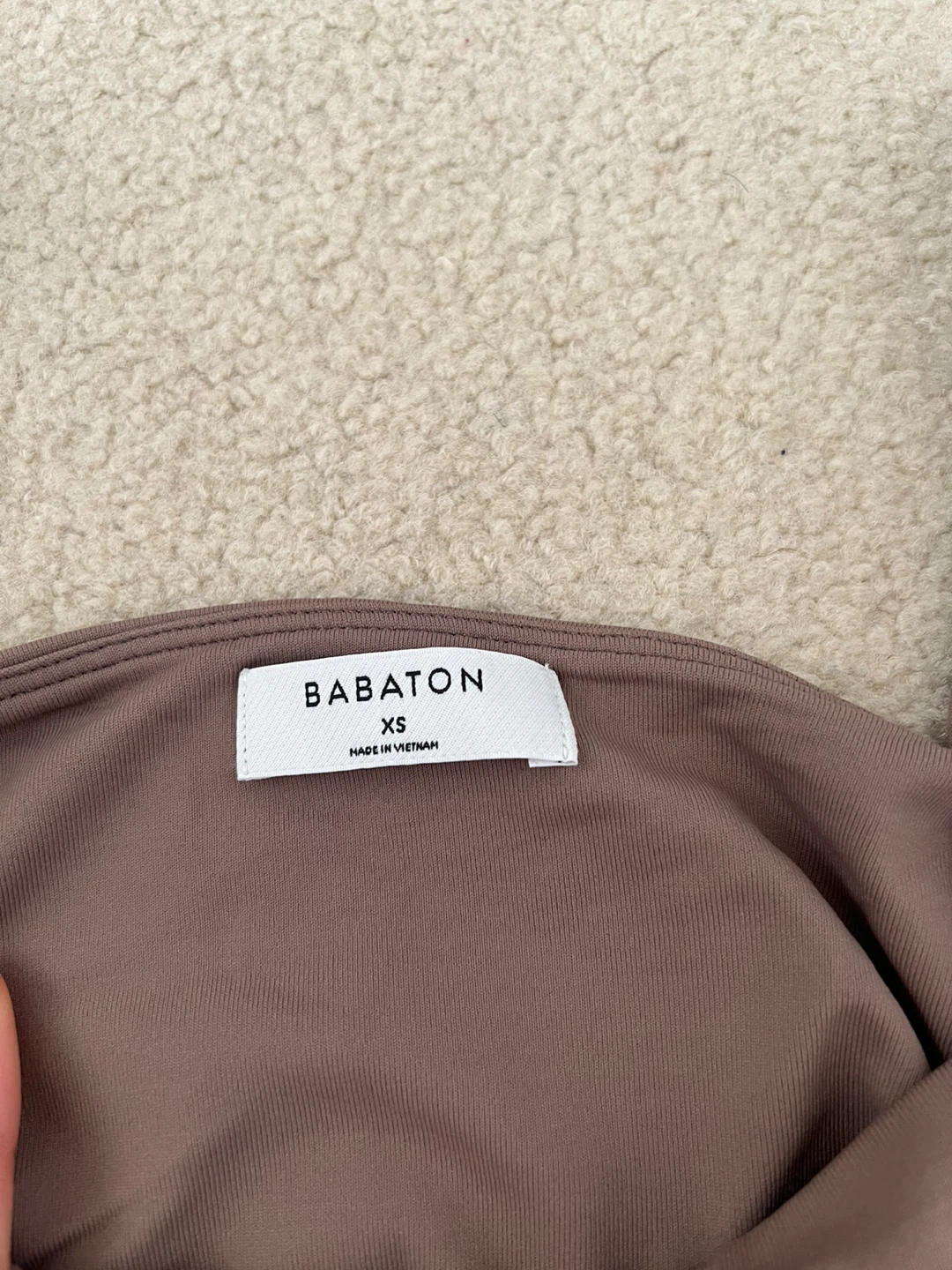 Babaton Long Sleeve Square Neck Bodysuit XS Taupe - photo 2