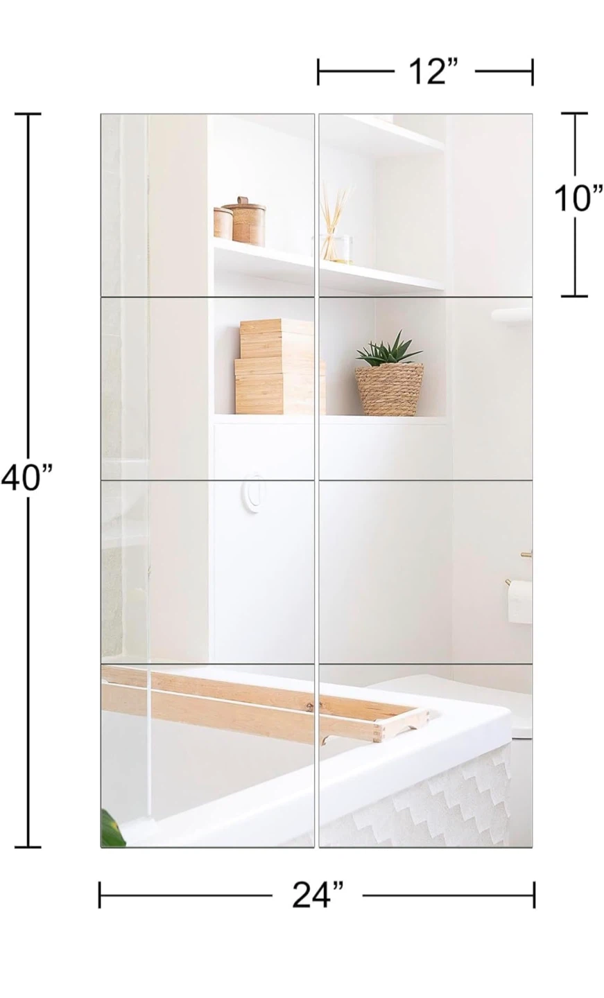 VSARHouse 8Pcs 10"x12" Mirror Tiles HGM8 - photo 2