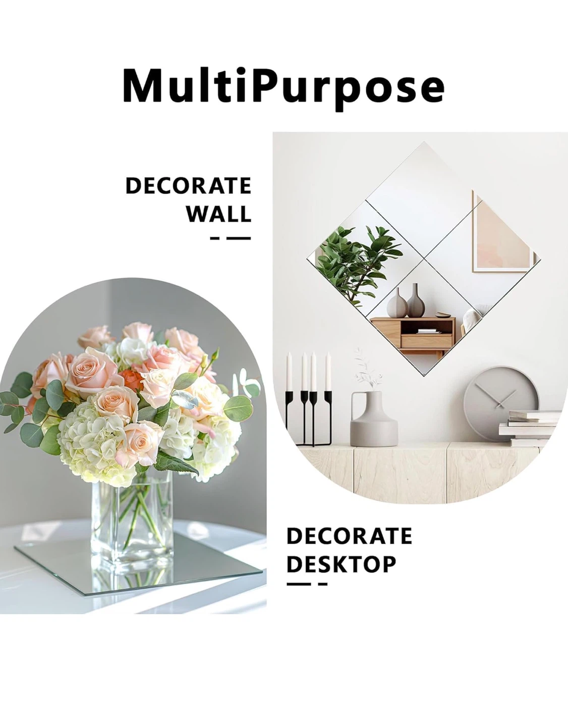 VSARHouse 8Pcs 10"x12" Mirror Tiles HGM8 - photo 4