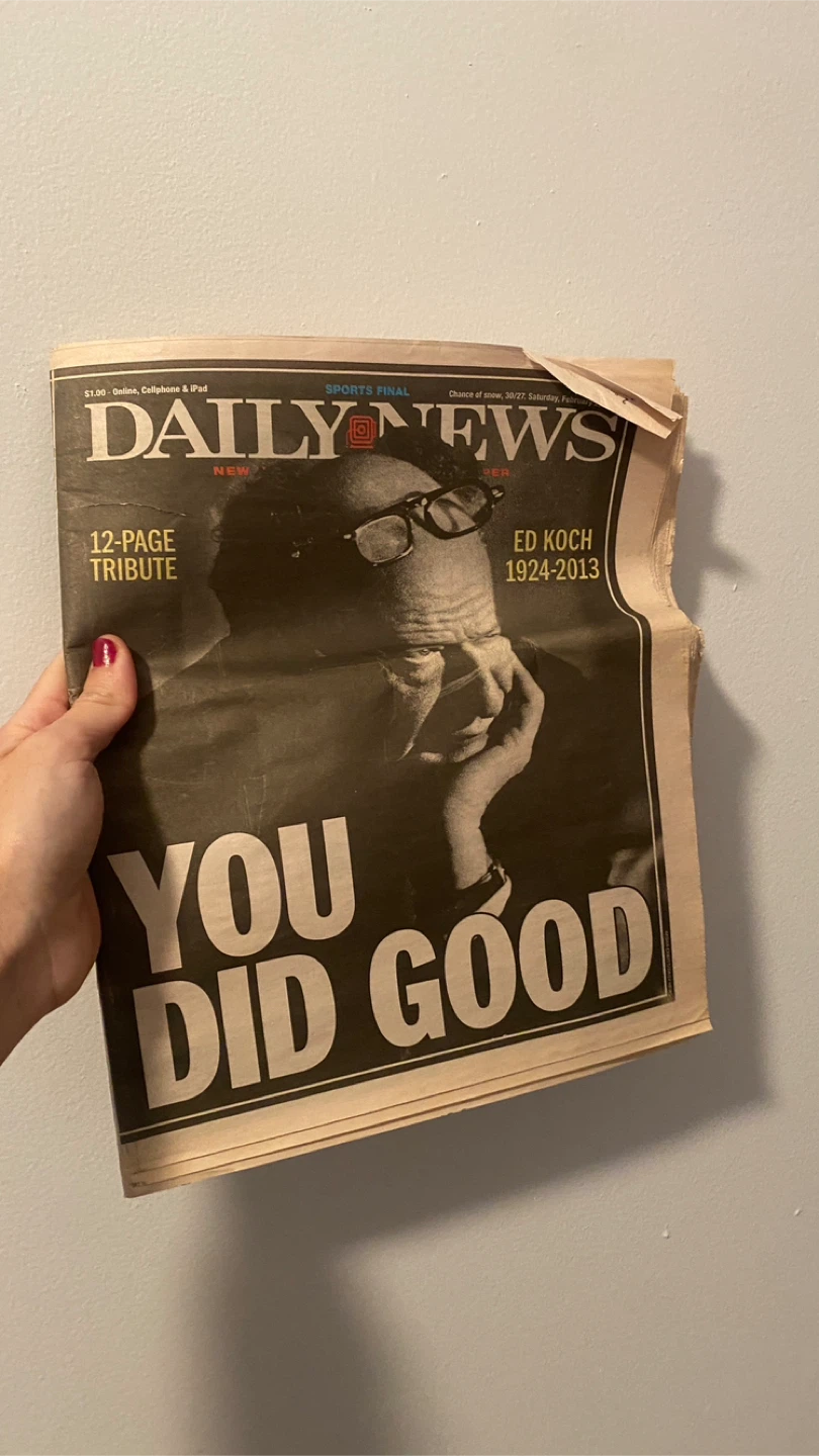 Daily New Death of Ed Koch