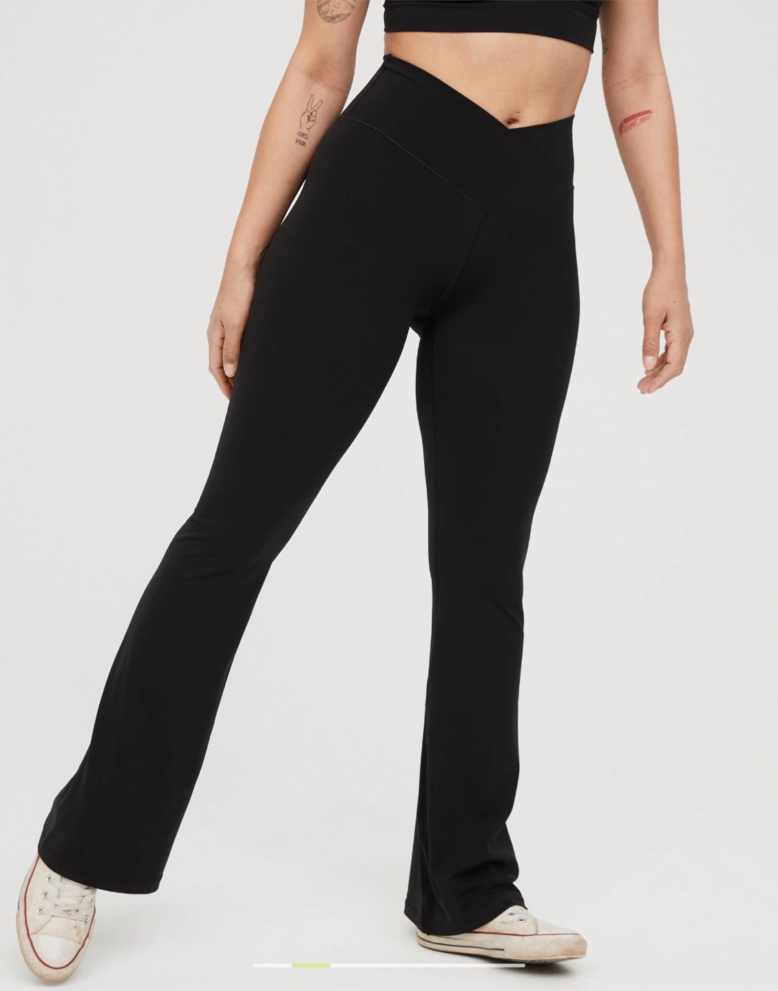 Aerie OFFLINE Real Me Flare Leggings XS Black - photo 3