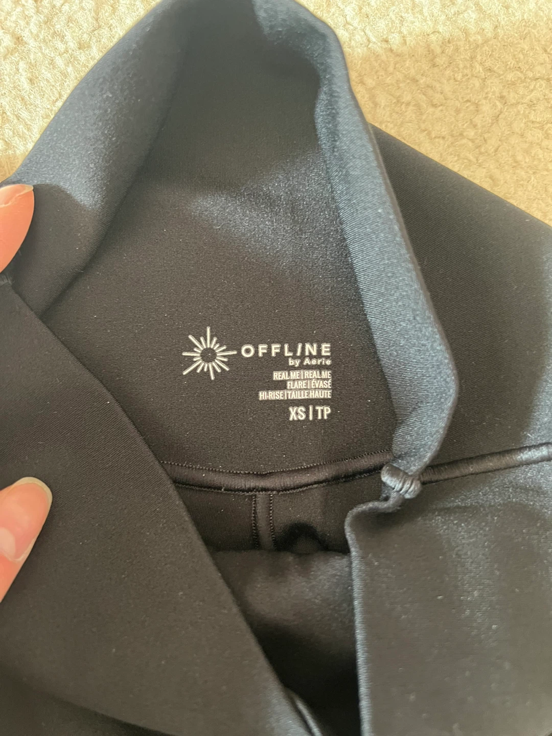 Aerie OFFLINE Real Me Flare Leggings XS Black - photo 2