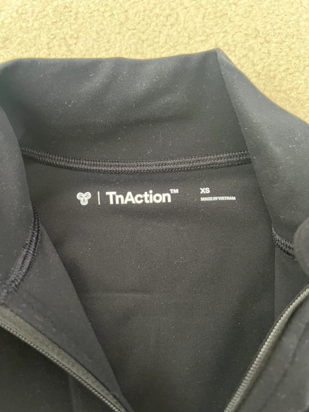 TnAction Black Zip-Up Long Sleeve Top XS - photo 2