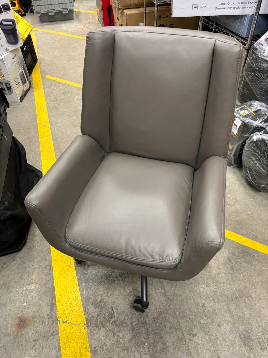 Gray Swivel Office Chair - photo 4