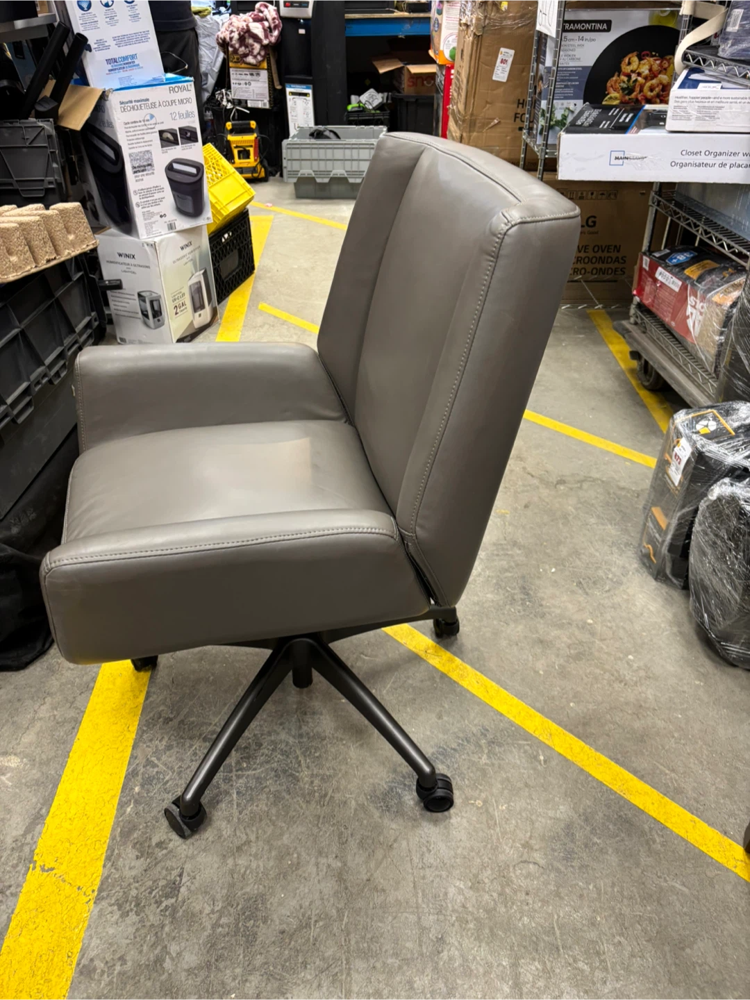 Gray Swivel Office Chair - photo 3