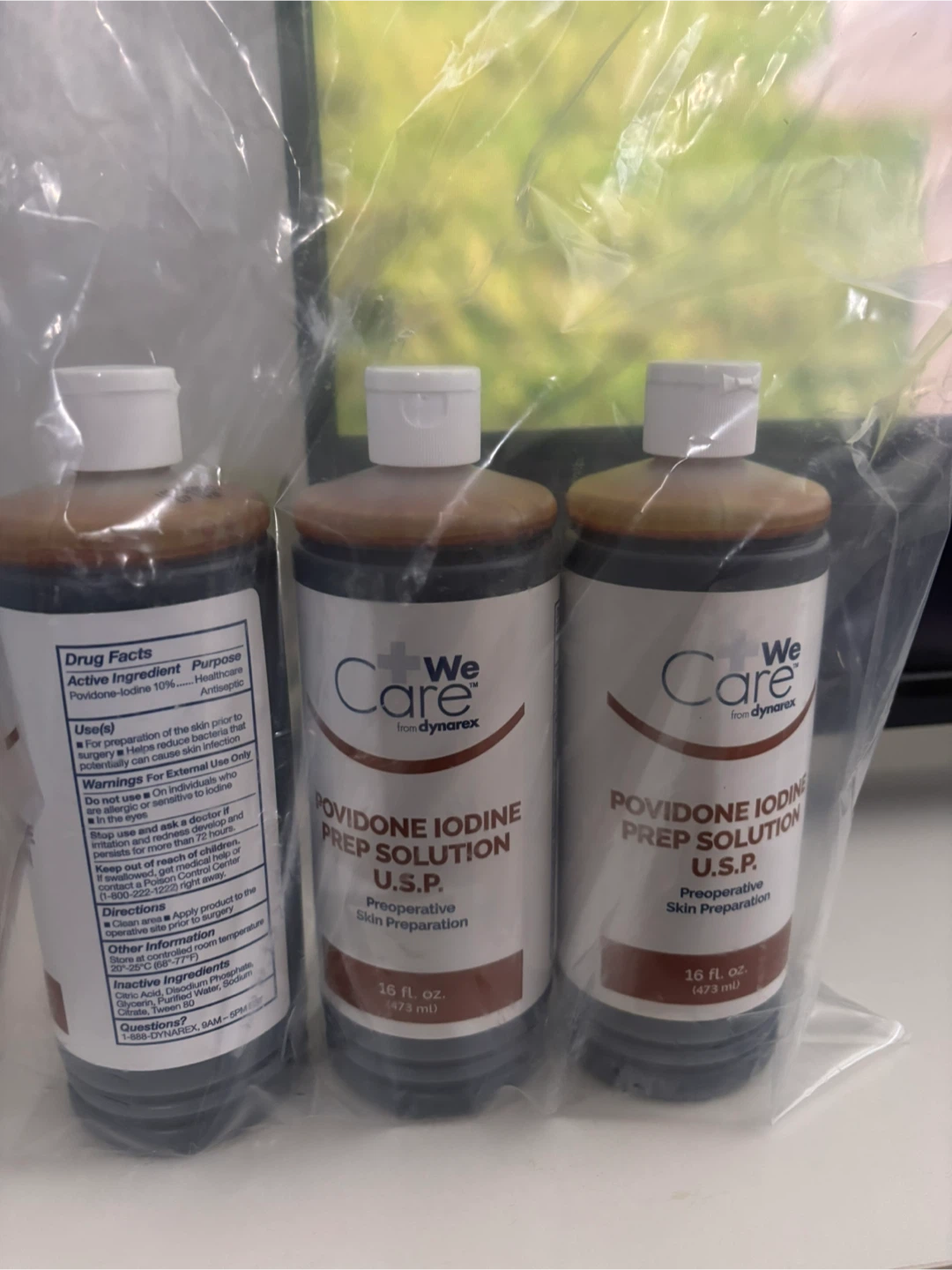 We Care Povidone Iodine Prep Solution U.S.P. (3 x 16 fl. oz.)