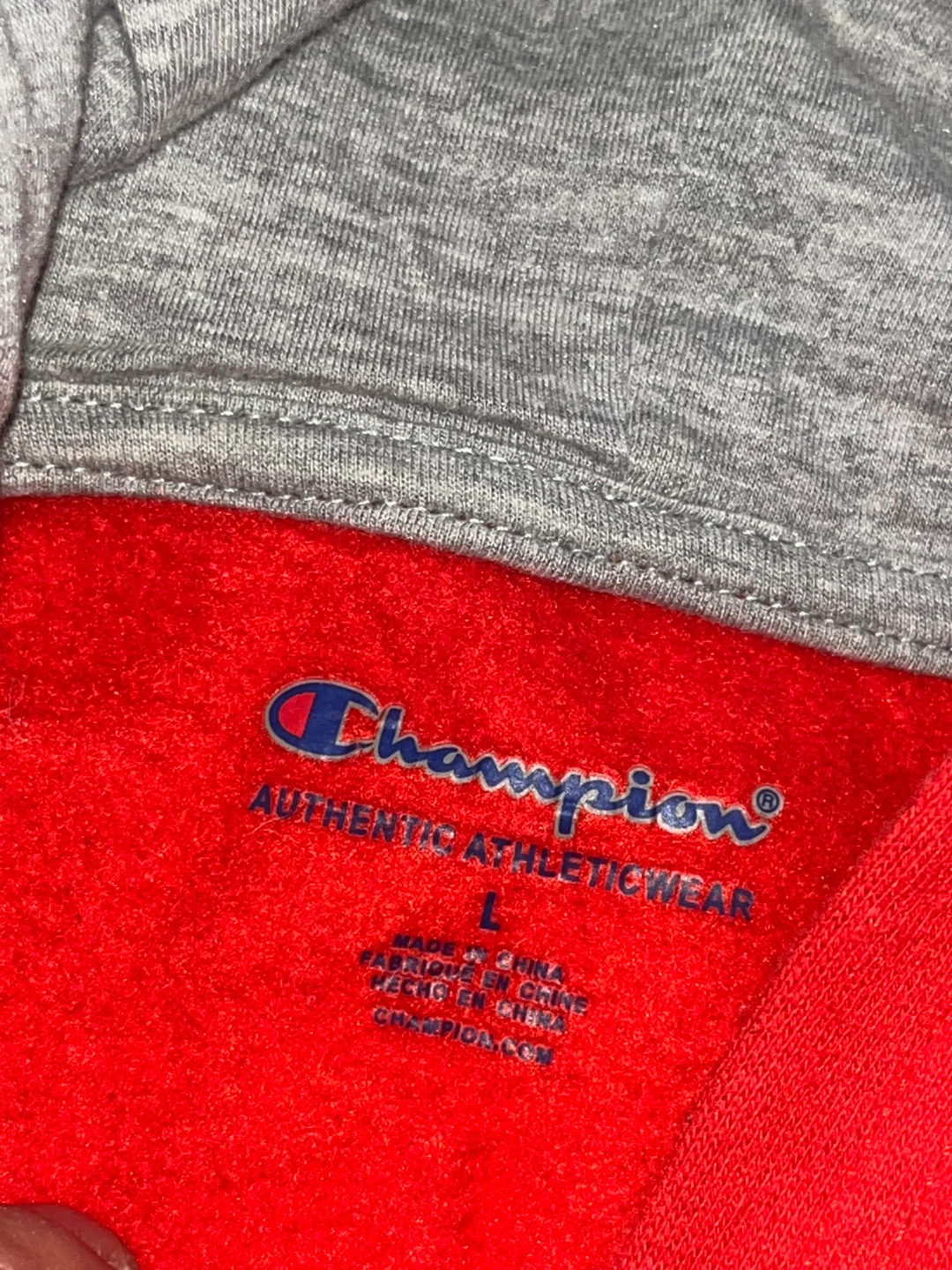 Champion Red Hoodie Size L - photo 4