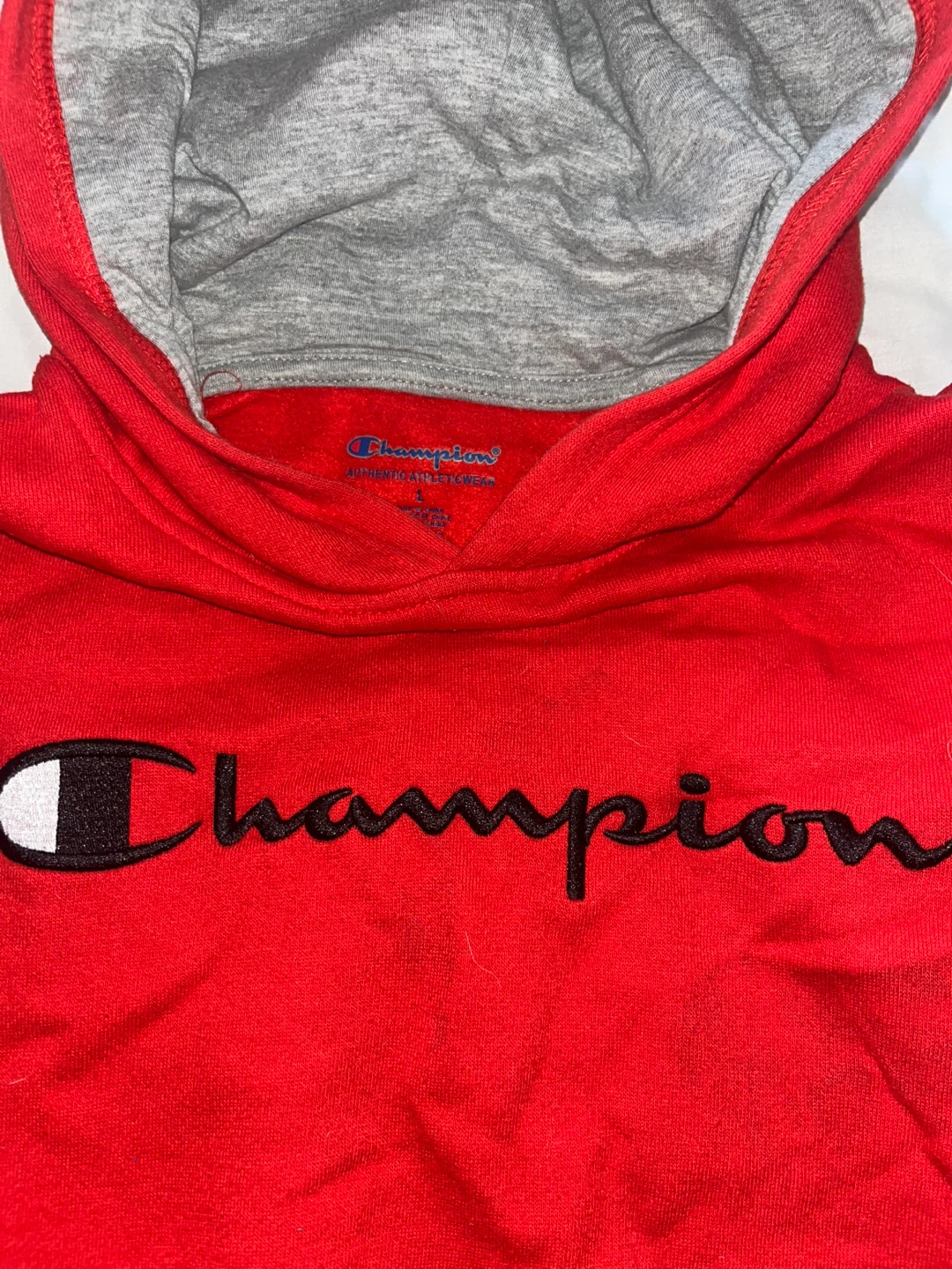 Champion Red Hoodie Size L - photo 3